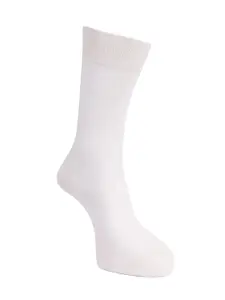 Dollar Socks Men Pack Of 3 White Solid Above Ankle Length Socks