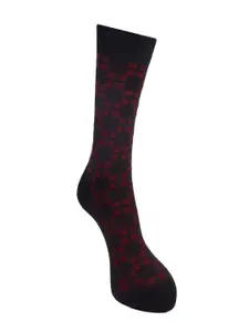 Dollar Socks Men Pack of 3 Assorted Printed Calf-Length Cotton Socks