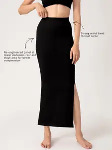 NYKD Women Solid Saree Shapewear Petticoat With Drawstring