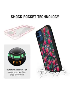 DailyObjects Black Printed Strawberry Bloom  iPhone12 Mini Phone Case