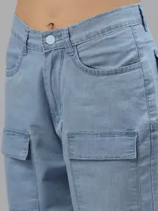 KASSUALLY Women Blue Wide Leg Denim Jeans