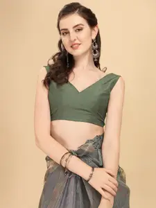 Sangria Women Floral Printed Silk Blend Saree with Organza Blouse Piece