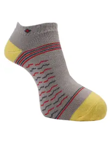 Dollar Socks Men Pack of 3 Assorted Cotton Ankle-Length Socks