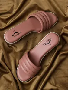 Brauch Peach-Coloured Block Pumps