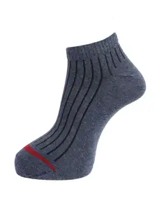 Dollar Socks Men Pack Of 3 Assorted Striped Ankle-Length Socks