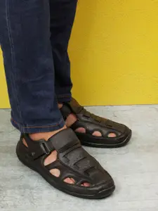 ID Black Huarache Sandals for Men