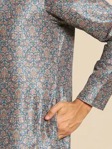 KISAH Men Multicoloured Ethnic Motifs Thread Work Kurta