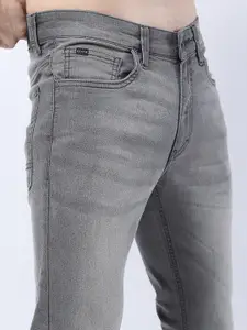 KETCH Men Grey Slim Fit Heavy Fade Stretchable Jeans