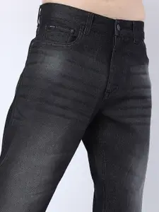 KETCH Men Charcoal Straight Fit Light Fade Stretchable Casual Jeans