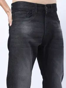 KETCH Men Charcoal Straight Fit Stretchable Jeans