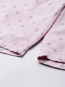 The Indian Garage Co Men Pink Conversational Printed Slim Fit Shorts