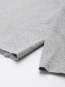 The Indian Garage Co Men Grey Melange Typography Printed Shorts