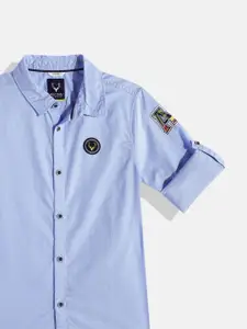 Allen Solly Junior Boys Blue Pure Cotton Casual Shirt