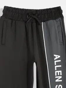 Allen Solly Junior Boys Grey & Black Printed Joggers
