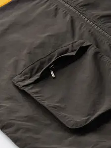 Levis Men Black Yellow Colourblocked Relaxed Sporty Jacket