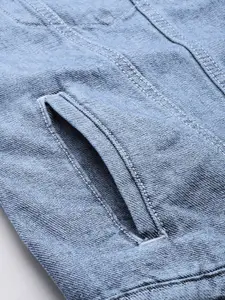 Levis Men Blue Self-Design Denim Jacket