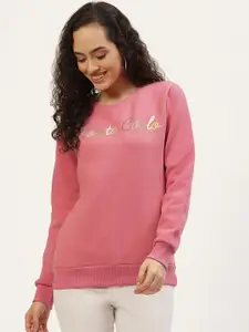 Monte Carlo Women Pink Printed Sweatshirt