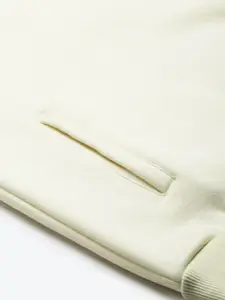 Monte Carlo Women Off White Embroidered Hooded Sweatshirt