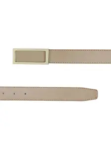 Calvadoss Men Beige Textured PU Semi Casual Belt