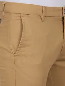 U.S. Polo Assn. U S Polo Assn Men Brown Slim Fit Chinos Trousers