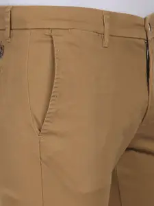 U.S. Polo Assn. U S Polo Assn Men Brown Slim Fit Trousers