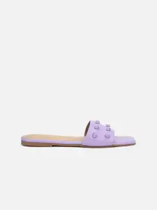 FOREVER 21 Women Purple  Open toe Flats