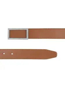 Calvadoss Men Tan Textured PU Belt