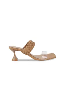 Mochi Beige Block Peep Toes