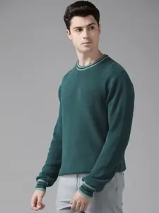 Blackberrys Men Cotton Round Neck Knitted Pullover