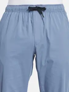 Octave Men Blue Solid Regular Fit Track Pants