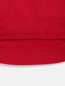 U.S. Polo Assn. Kids U.S.Polo Assn. Kids Boys Red Printed Pure Cotton Sweatshirt