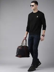 U.S. Polo Assn. Men Black Solid Sweatshirt