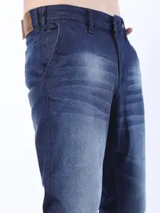 HIGHLANDER Men Blue Slim Fit Heavy Fade Stretchable Jeans
