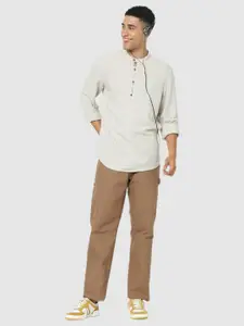 Celio Men Off White Classic Printed Casual Shirt