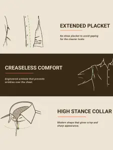 Blackberrys Men Grey Pure Cotton Woven Design Slim Fit Formal Shirt