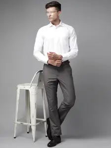 Blackberrys Men White Pure Cotton Slim Fit Formal Shirt