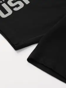 U.S. Polo Assn. Denim Co. U S Polo Assn Denim Co Men Black Brand Logo Printed Shorts