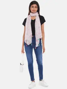Honey by Pantaloons Women Pink & Blue Printed Scarf