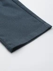 Blackberrys Men Textured Tapered Fit Low-Rise Trousers
