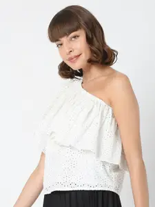 Vero Moda White One Shoulder Top