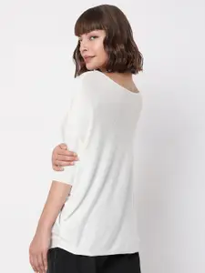 Vero Moda White Floral Print Extended Sleeves Top