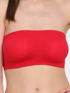 Amour Secret Red & Coral Non-Padded Tube/Bandeau Bra Pack of 2