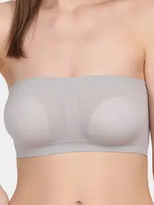 Amour Secret Green & Grey Bandeau Bra  Pack of 2