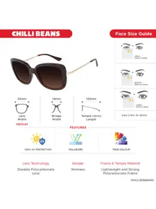 Chilli Beans Women Brown Lens & Brown Square Sunglasses UV Protected Lens OCCL32582002