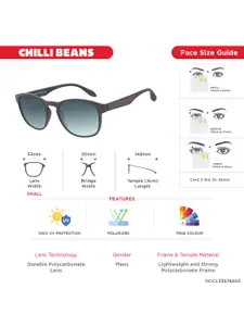 Chilli Beans Men Green Lens & Black Square Sunglasses with UV Protected Lens