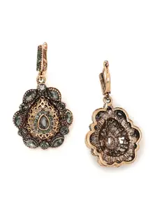 SOHI Rust Contemporary Hoop Earrings