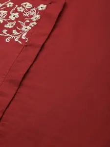 Anouk Men Red Floral Embroidered Nehru Jacket