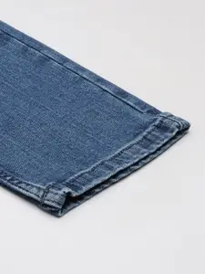 Flying Machine Men Blue Slash Slim Fit Heavy Fade Stretchable Jeans