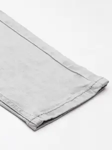 Flying Machine Men Grey MJ Mankle Slim Tapered Fit Mid-Rise Heavy Fade Stretchable Jeans