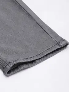 Louis Philippe Jeans Men Grey Smart Jog Fit Low-Rise Light Fade Stretchable Jeans